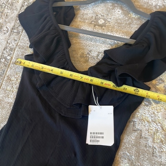 & Other Stories Ribbed Ruffle Bodysuit - Picture 10 of 12